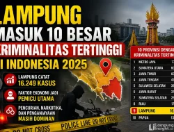 Lampung Masuk 10 Besar Provinsi dengan Kriminalitas Tertinggi di Indonesia 2025