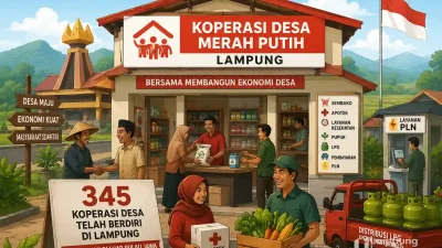 345 Koperasi Merah Putih Berdiri di Lampung, Terbanyak di Luar Jawa