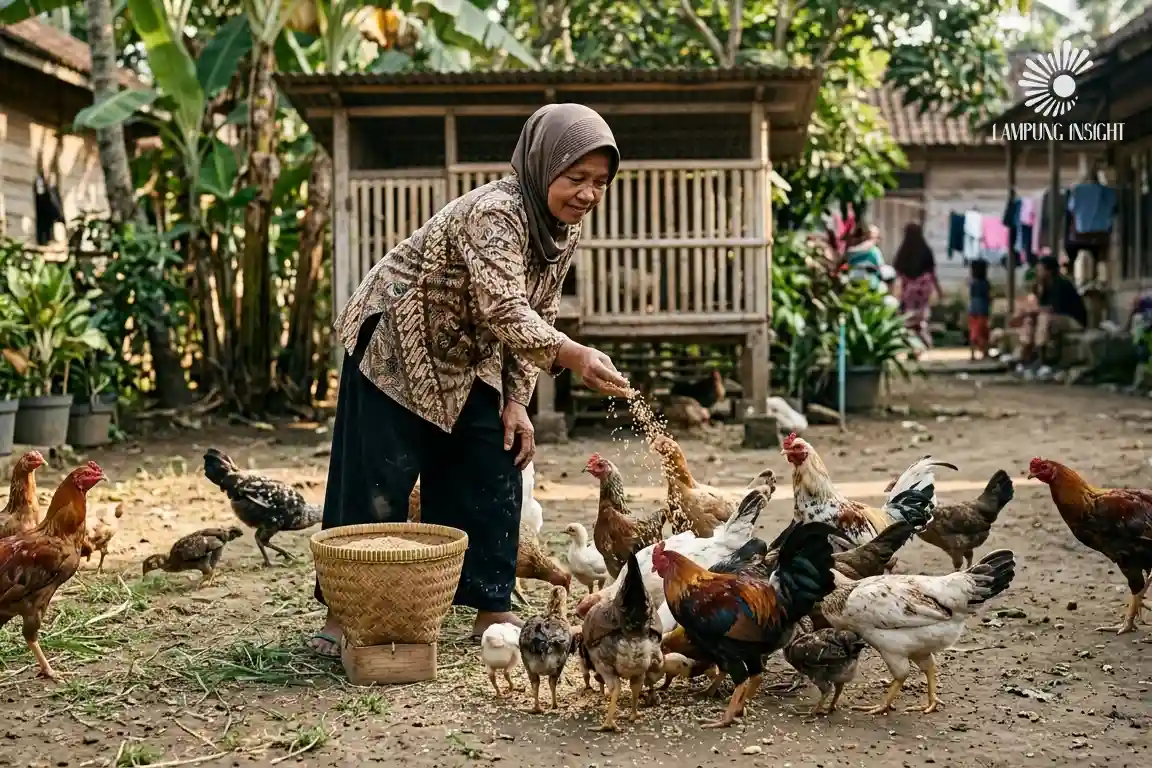 pakan ayam alami dari jagung dedak dan sayuran
