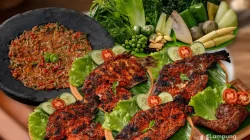 Sambal Seruit Buk Lin Pahoman dengan ikan bakar khas Lampung