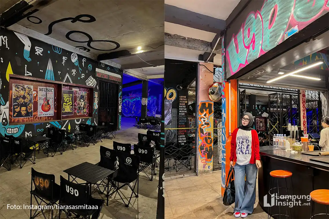 Upstairs90 coffee shop di Metro Shopping Center Kota Metro Lampung
