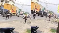 Kapolsek Baradatu Terpental Saat Hadang Pelaku Narkoba, Mobil Patroli Ditabrak Terios