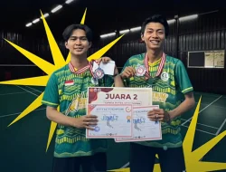 Mahasiswa Teknik Elektro ITERA Raih Juara 2 Turnamen Bulutangkis Antar Kampus