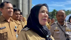 Wali Kota Bandarlampung Eva Dwiana saat mengumumkan program BOSDa untuk siswa SMP