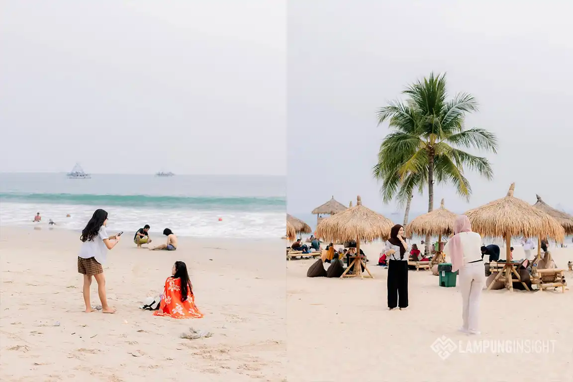 Rio by The Beach Lampung, Pantai Estetik dengan Pasir Putih dan Sunset Memukau di Kalianda