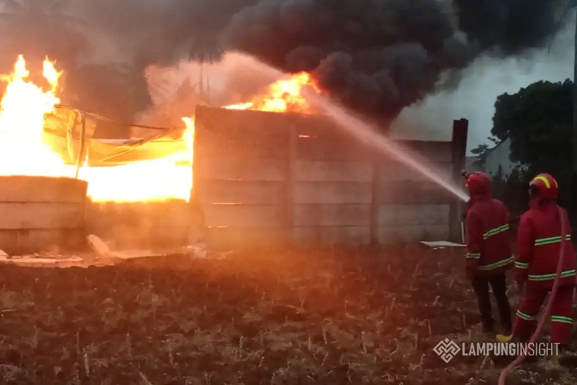 Gudang Penimbunan BBM di Pesawaran Terbakar Hebat, Kerugian Ditaksir Rp500 Juta