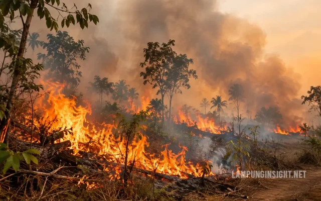468 Hotspot Terdeteksi di Lampung, Mesuji Tertinggi dengan 126 Titik