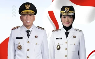 Gubernur Lampung Rahmat Mirzani Djausal dan Wakil Gubernur Jihan Nurlela