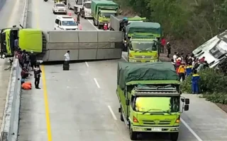 Kecelakaan Bus dan Truk di Tol Terpeka Mesuji, 1 Orang Tewas