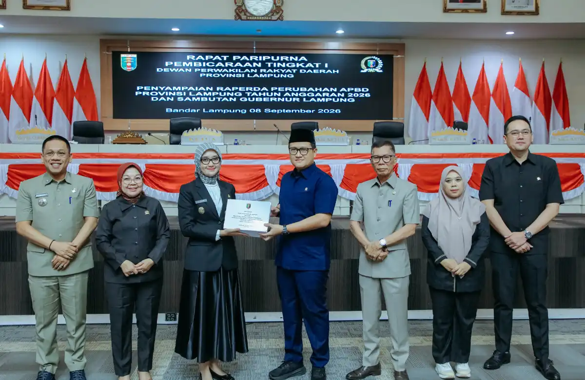 Wagub Jihan Nurlela Hadiri Paripurna DPRD Lampung, Sampaikan Nota Keuangan Perubahan APBD 2026