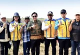 Wakil Menteri PU Diana Kusumastuti meninjau normalisasi Daerah Irigasi Rawa Pisang di Desa Bumi Restu, Kecamatan Palas, Lampung Selatan